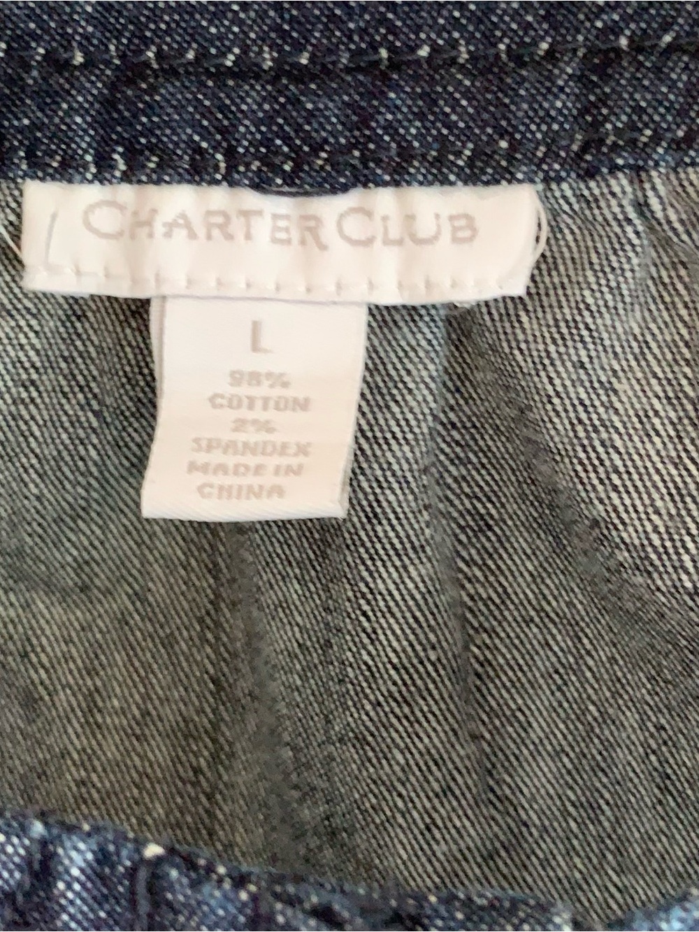 Charter Club Blue Denim Jacket Size L - Picture 5 of 10